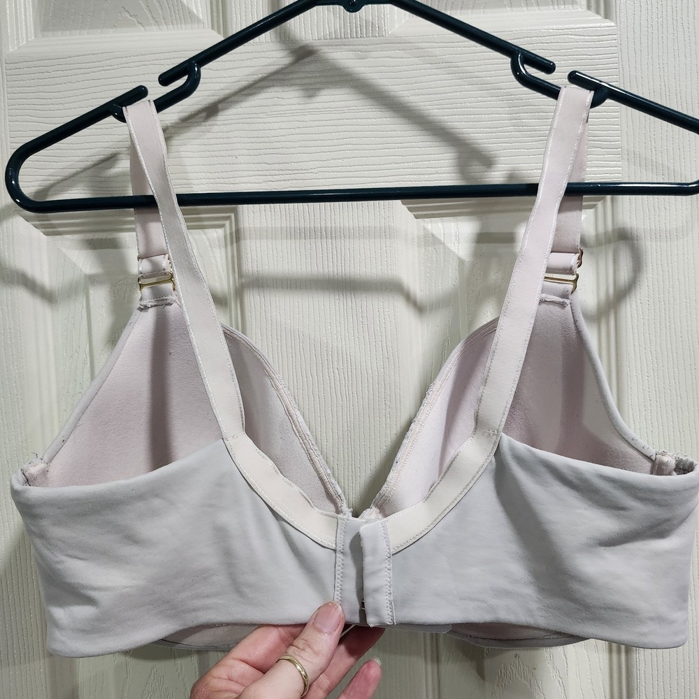 Soma Embraceable FC‎ Heather Bra 38DD Light Gray Lace Underwire Full Coverage - Picture 4 of 8